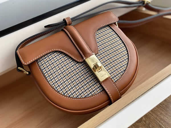 Replica New Cheap Top Quality Celine Brown Ebesace Shoulder Crossbody Bag